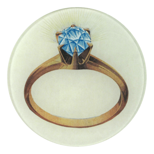 Platte, diamantring
