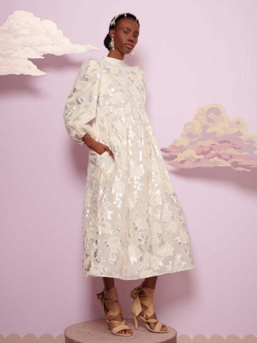 Beau jacquard midi dress