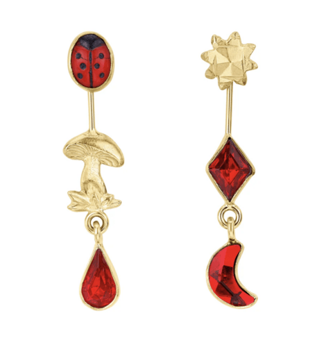 Double detachable victorian drop earrings