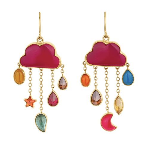 CLOUD & RAIN CHAIN DROP EARRINGS