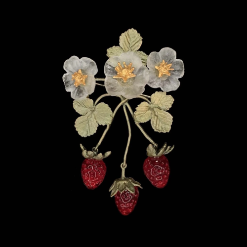 Jordbær broche