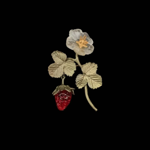 Jordbær broche