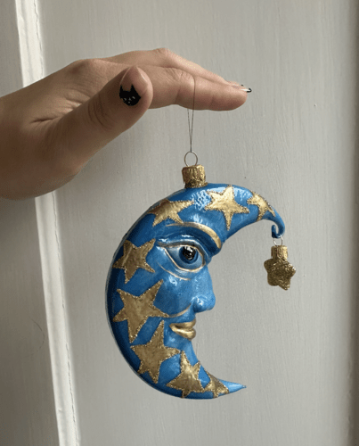 Glaspynt, måne med stjerne