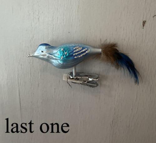 Glaspynt, blå fugl