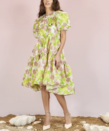 Wave dance midi dress