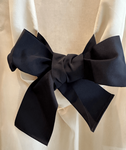 Cowl neck blouse with bow