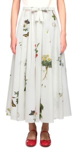 VOLUME SKIRT WITH BOTANICAL PRINT