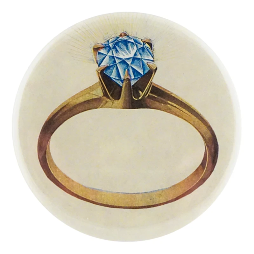 Spejl, diamantring