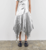 Silver plissé skirt
