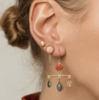 MISMATCHED CHAIN STUD EARRINGS