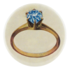 Spejl, diamantring