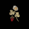 Jordbær broche