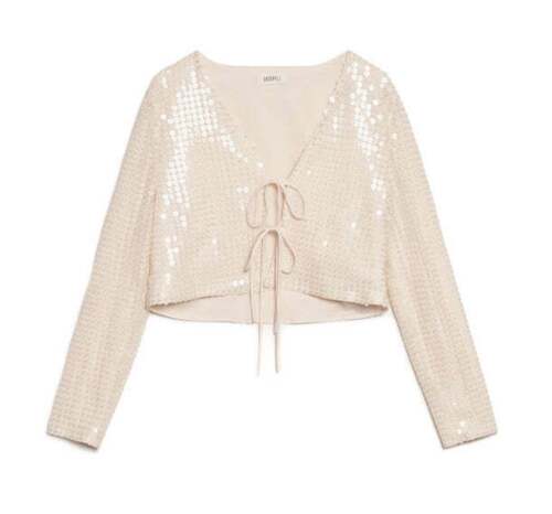 Gigi Sequin tie top