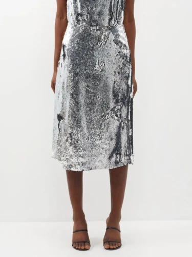 Sequin slip skirt