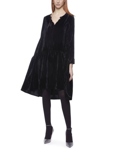 Scrunched velvet dress