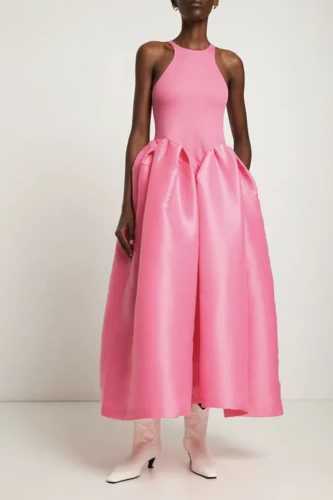 Rib jersey tank top dress