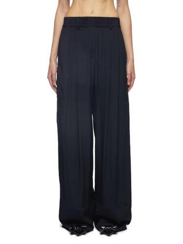 FLUID WIDE-LEG PLEATED TROUSERS