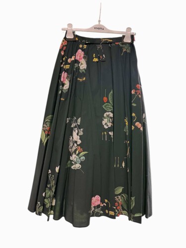VOLUME SKIRT WITH BOTANICAL PRINT